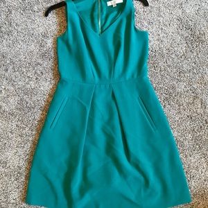Teal Loft petite dress size 2 with pockets